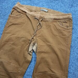 Prana Women's Wide Leg Lounge Pants Stretch Sweatpants Double Knee Work Low rise